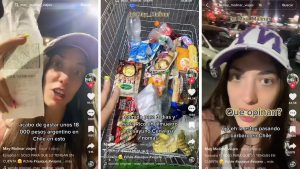 “El peso argentino no vale nada”: Tiktoker argentina comparte su decepción tras comprar comida en supermercado en Chile