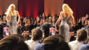 ¡Paren todo!: Angélica Castro regresó a las pasarelas con un impactante vestido