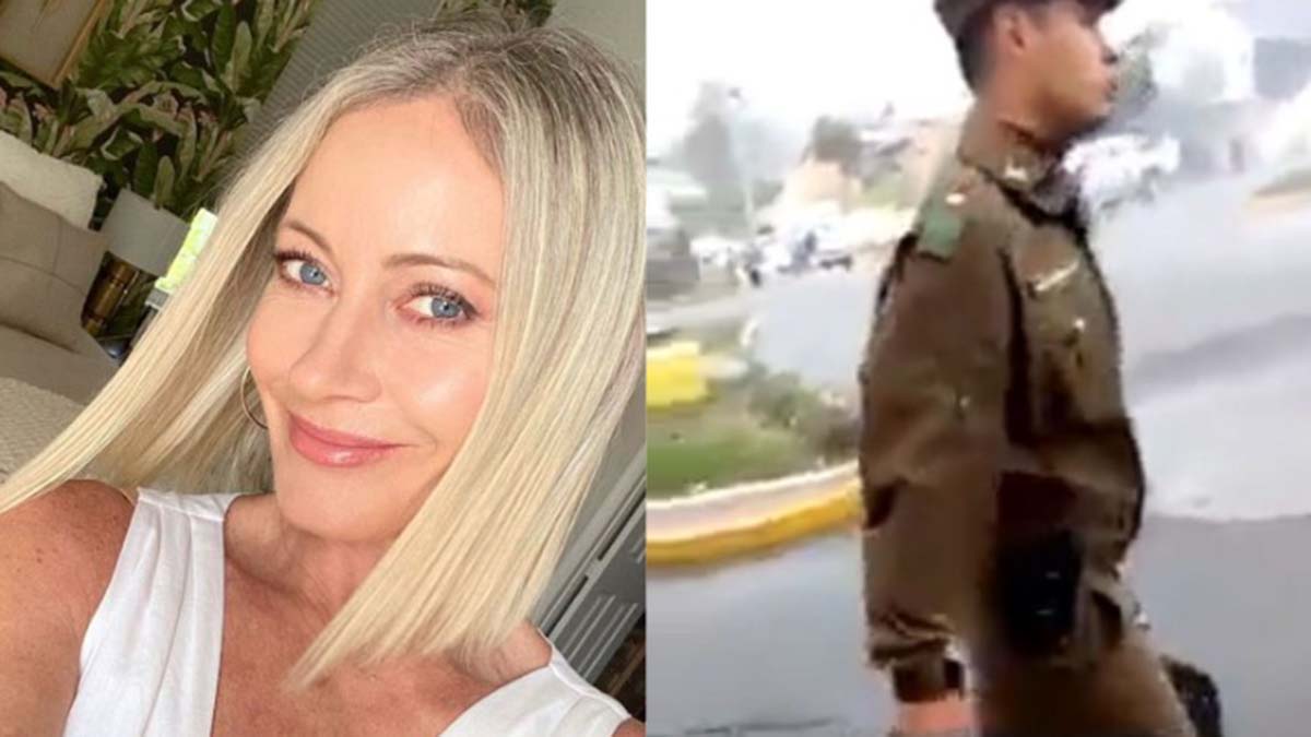 "Me imagino haciéndole eso a un policía aquí en EEUU": Marcela Vacarezza reaccionó a antiguo video viral de un carabinero agredido