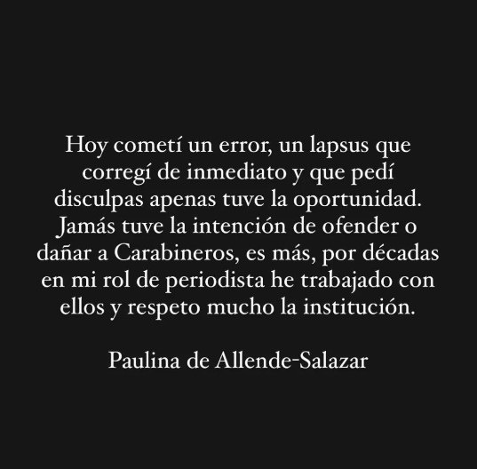 Paulina Allende Comunicado