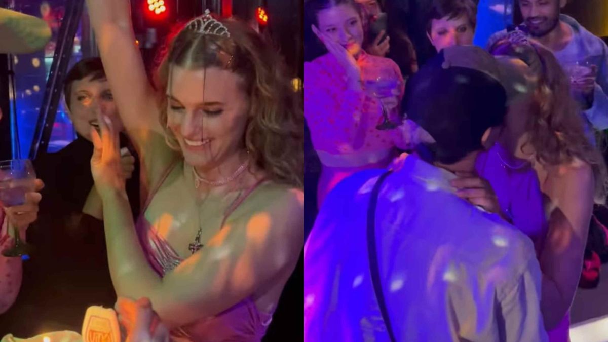 Pin Montané a los besos con Pedro Campos en la celebración de su cumpleaños