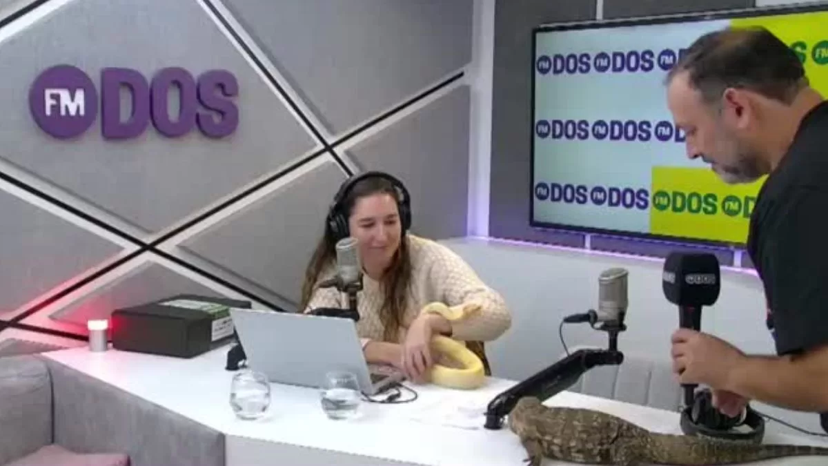 Levantados de FMDOS: El estudio se transformó en un verdadero zoológico con la visita de Expo Mascotas