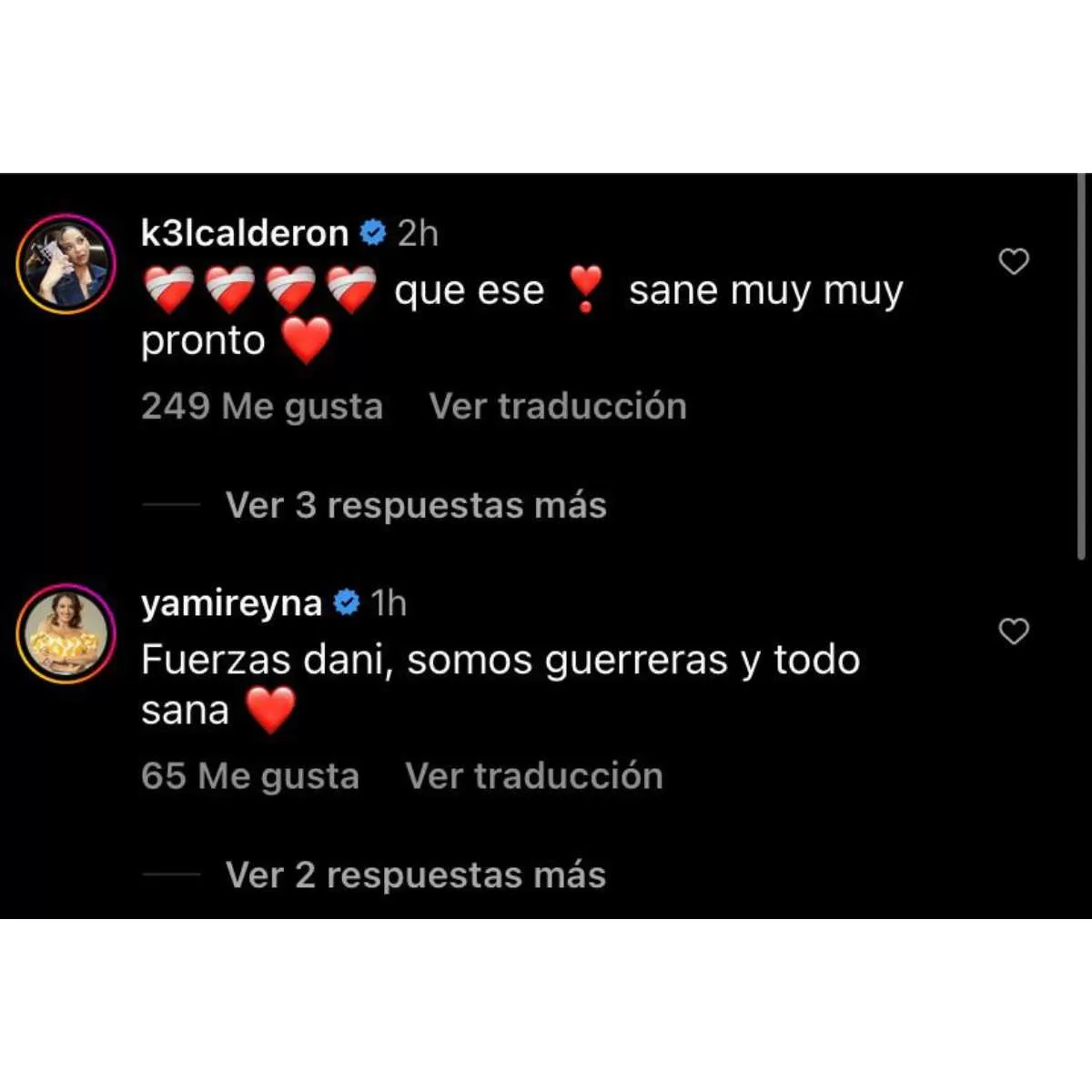 Mensaje de Kel Calderón y Yamila Reyna