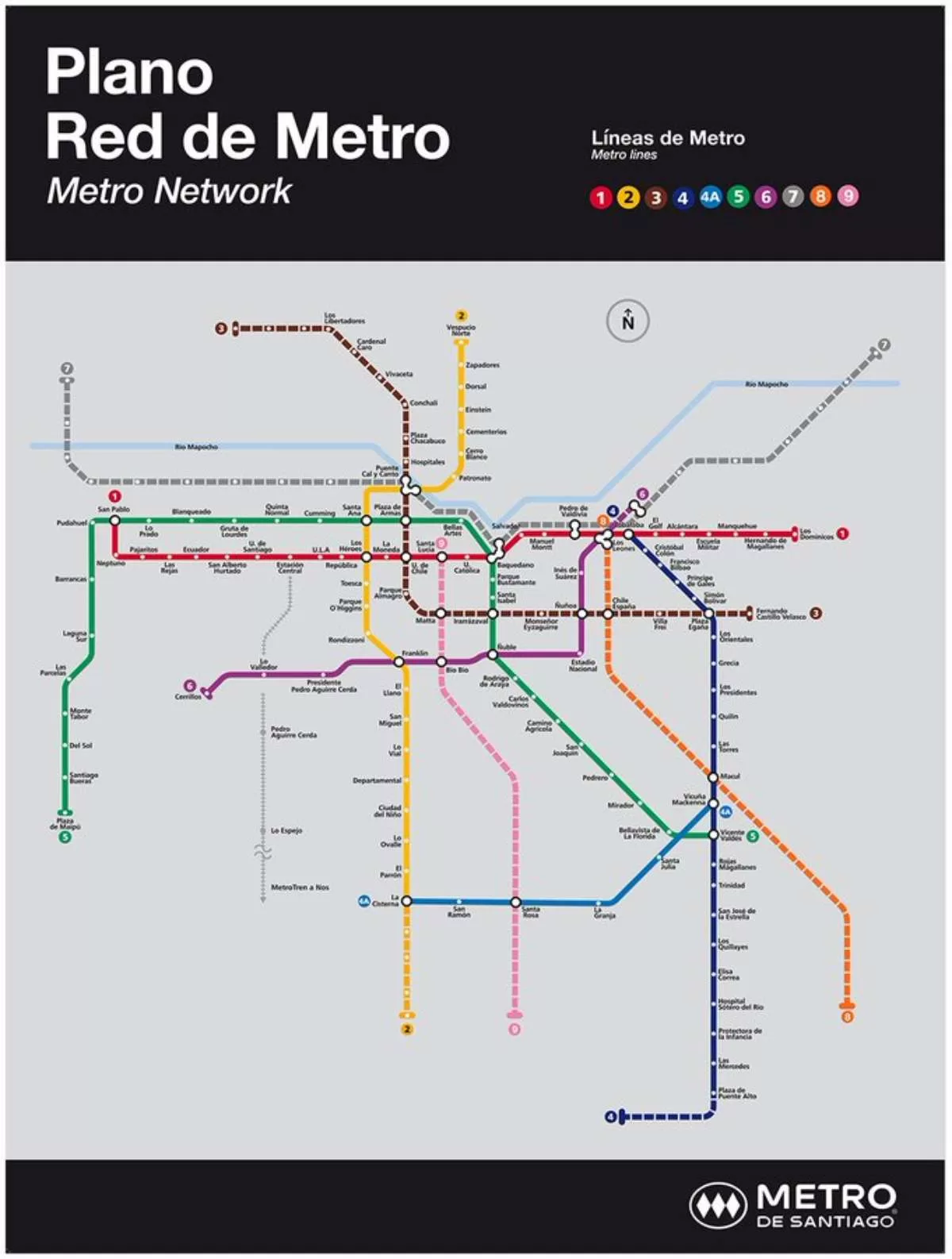 Metro De Santiago Lineas 