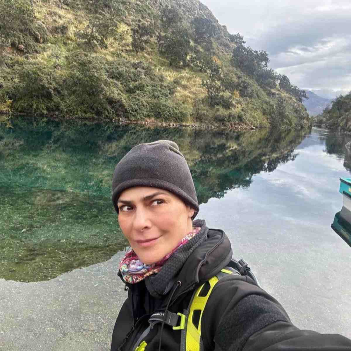 Tonka Tomicic en su viaje por el sur de Chile