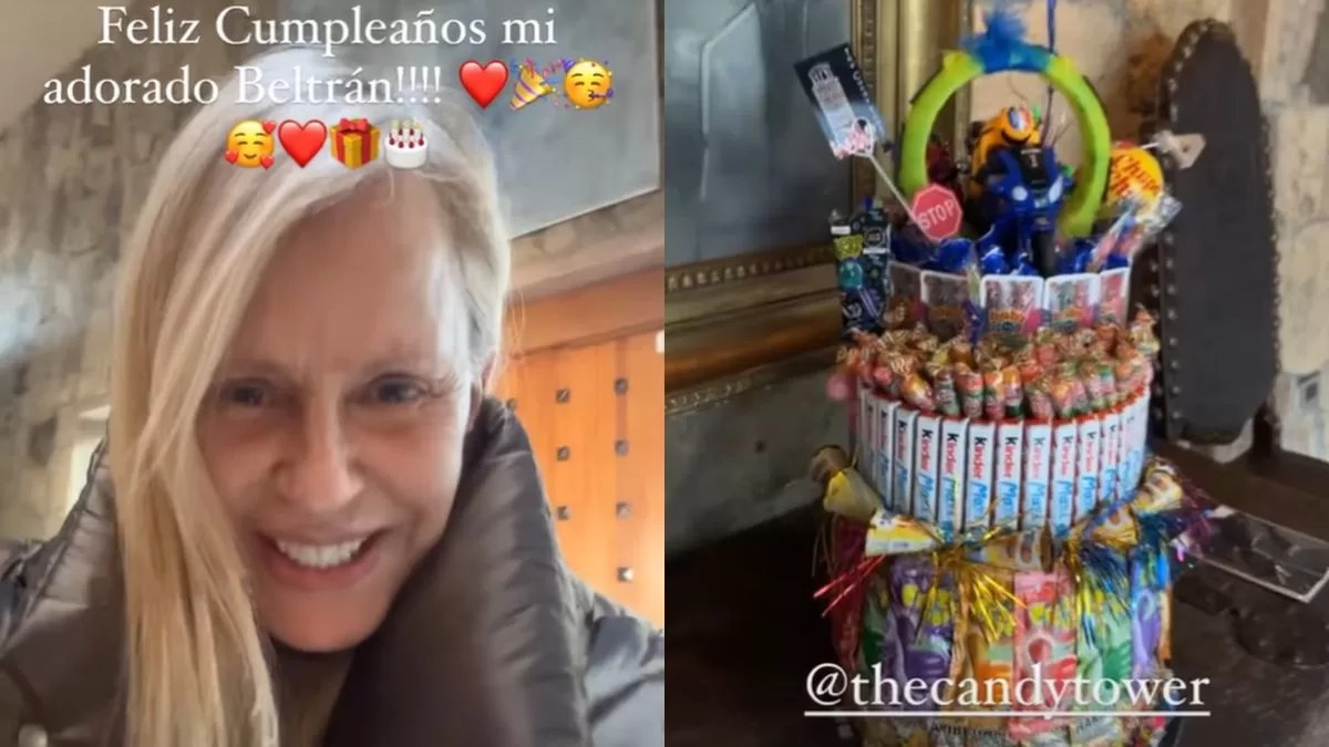Cecilia Bolocco le regaló una llamativa torta a uno de los nietos de su marido: Así lo mostró en sus historias