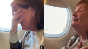 "Como una niña": Nieto cumple el sueño de su abuela de volar por primera vez en avión y se vuelve viral en TikTok