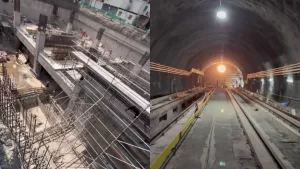 Tiktoker muestra cómo se construyen las nuevas estaciones en el Metro de Santiago