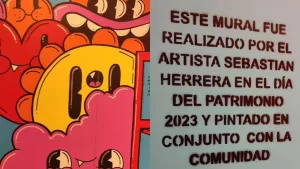 El especial mural que llegó al Metro de Santiago: está ubicado en La Cisterna y fue pintado por los usuarios