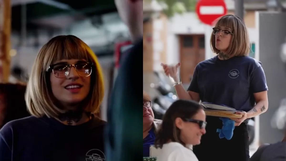 Entre cantos y platos caídos: Rosalía se luce en cámara oculta en un día como mozo