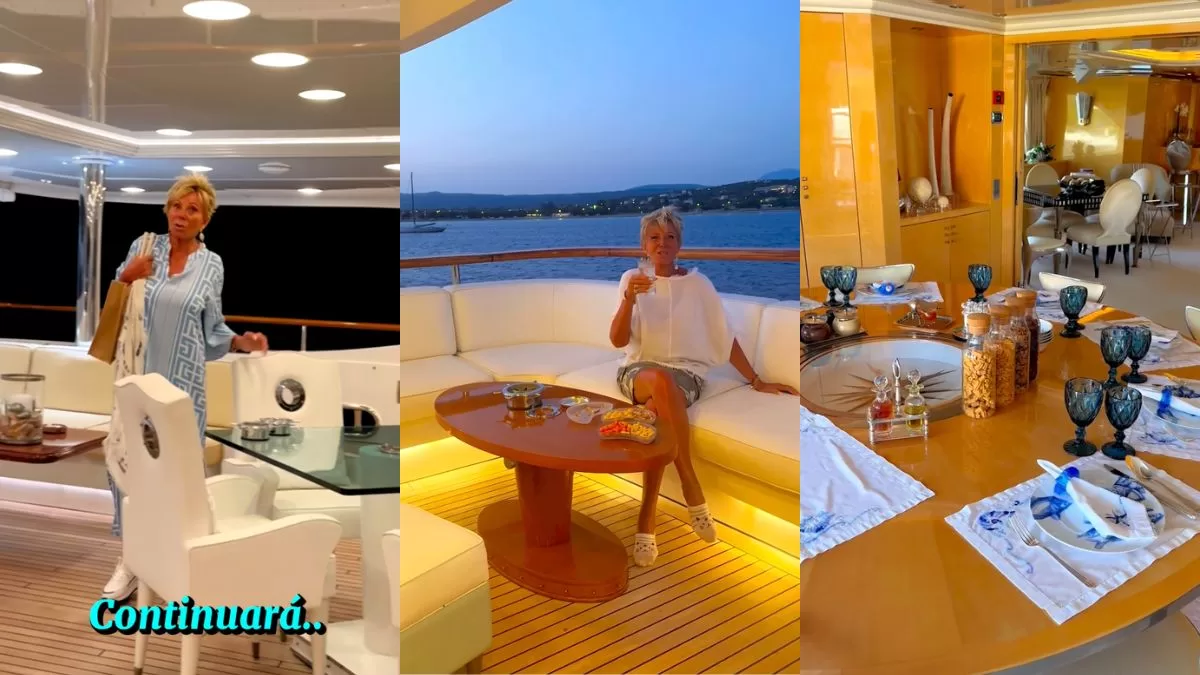 "¡Salud!": Raquel Argandoña muestra sus lujosas vacaciones sobre un yate con especial acompañante