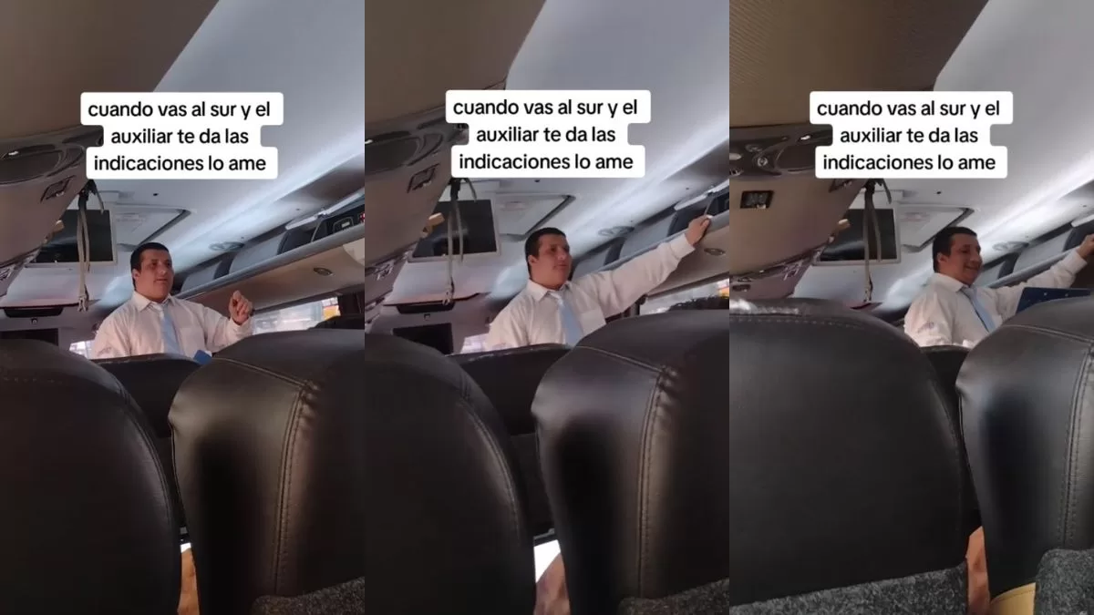 "No voy a tener compasión": Auxiliar de bus se hace viral en TikTok con sus particulares peticiones antes del viaje