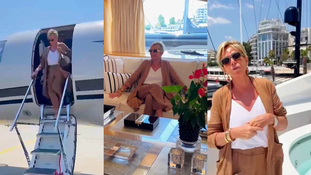 Las lujosas vacaciones de Raquel Argandoña por Europa: viajó en un avión privado