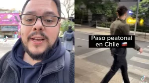 Turista queda sorprendido porque chilenos respetan el paso de cebra