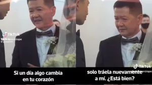 “Si no la amas, tráela de vuelta”: Padre de joven asiática se hace viral en TikTok al dedicarle un emotivo mensaje en el día de su matrimonio