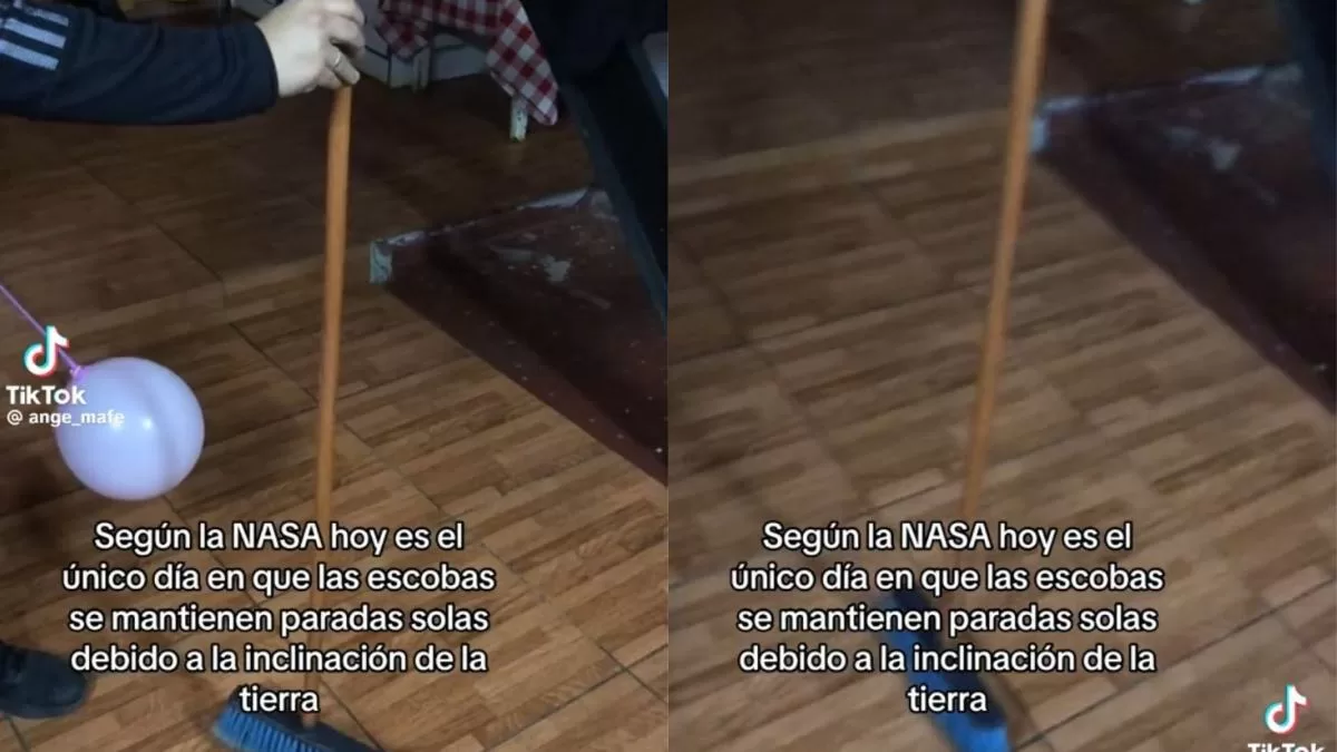 ¡Qué clase de brujería es esto! Video de escobas que se mantienen en pie es viral en TikTok
