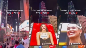 ¿Qué fue lo que mostraron?: Jugadora de Gran Hermano apareció en el Times Square y deja a Chile en lo más alto