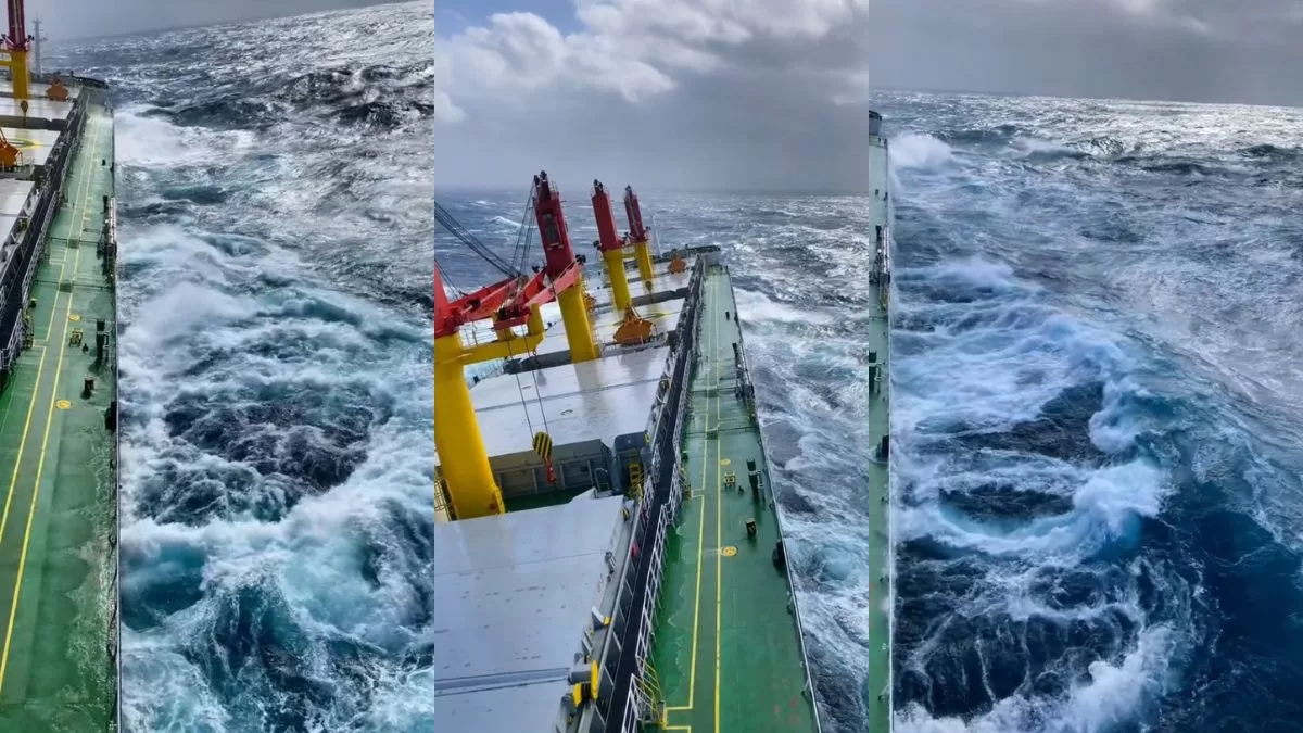 Si tienes talasofobia no lo veas: Video viral en TikTok muestra las aterradoras marejadas en medio del océano