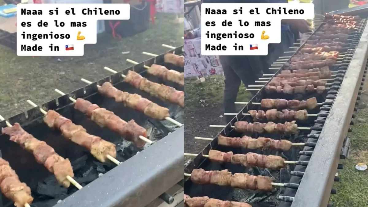 "Rápido y fácil": Chilena se hace viral en TikTok al mostrar la ingeniosa forma de asar anticuchos previo a Fiestas Patrias