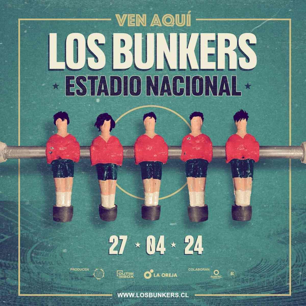 Los Bunkers Estadio Nacional 