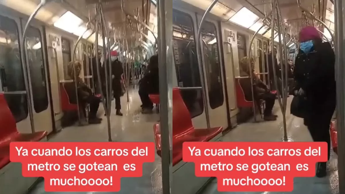 "¿Pero cómo?": Video en TikTok muestra que carro del Metro de Santiago se inundó por las fuertes lluvias