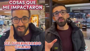 Turista español destaca lo que más le llamó la atención de supermercados chilenos en TikTok: "Todo viene con etiquetas"