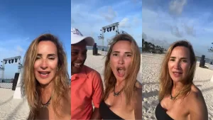 "No creo que sea natural": Angélica Castro divide a sus fans tras lucir su cuerpo en bikini desde la playa