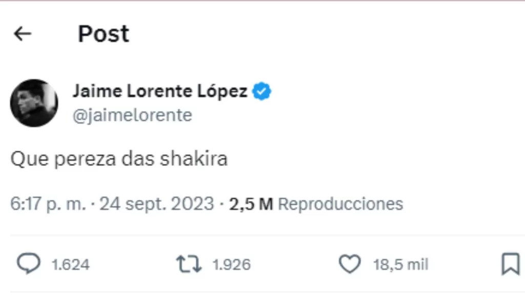 Jaime Lorente Shakira