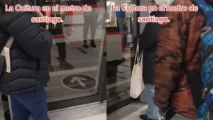 "No cachan para qué es": Tiktoker expone la mala práctica de algunos usuarios del Metro de Santiago