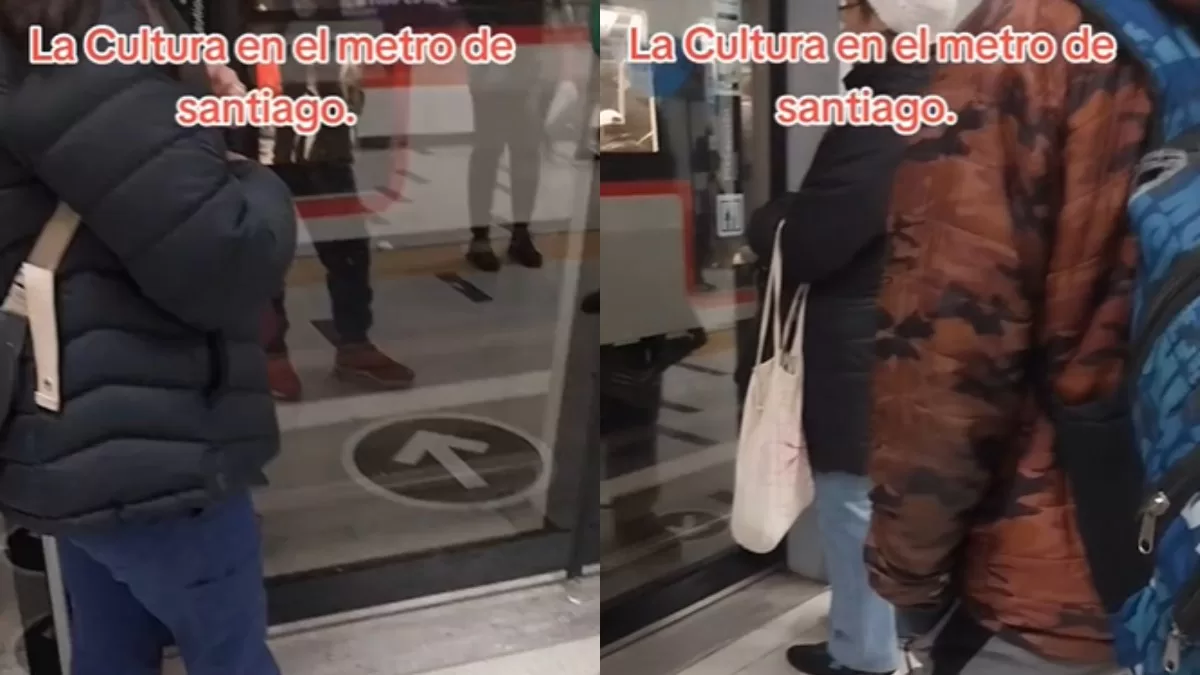 "No cachan para qué es": Tiktoker expone la mala práctica de algunos usuarios del Metro de Santiago