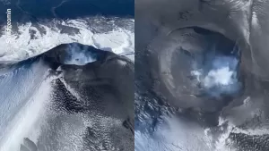 ¡Impresionante! Así se ve el cráter del volcán Villarrica cubierto de ceniza
