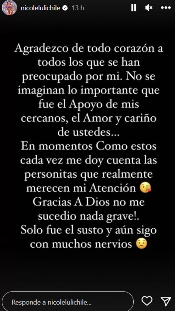 Historia Instagram Luli