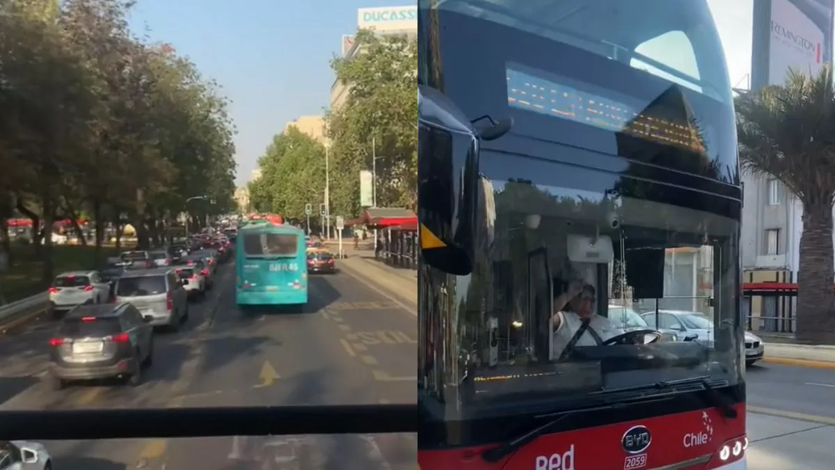 "Más cerca de ser Londres": Así es la experiencia de viajar en los buses de dos pisos que ya recorren las calles de Santiago