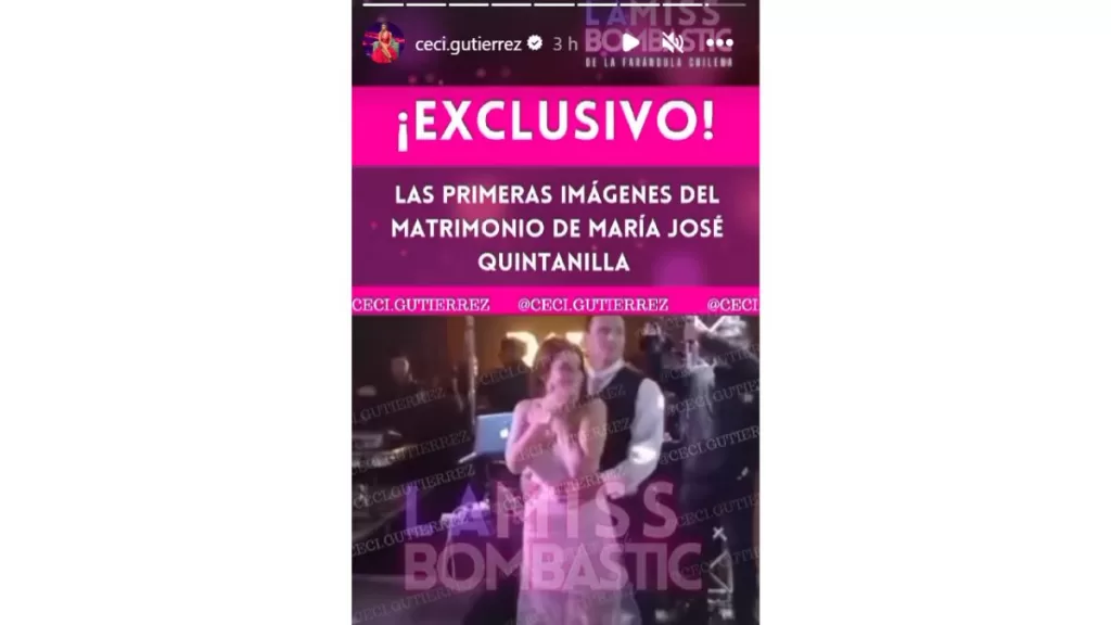 Cecilia Gutiérrez aseguró que María José Quintanilla contrajo matrimonio durante este fin de