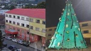 "Pincoya haga algo": El criticado árbol de Navidad que costó casi tres millones de pesos y fue foco de burlas en Ancud