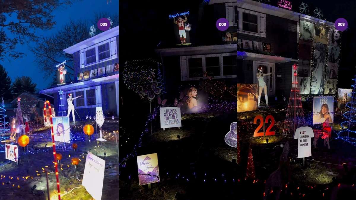 ¡Impresionante! Casa se roba las miradas por su decoración navideña al estilo de Taylor Swift