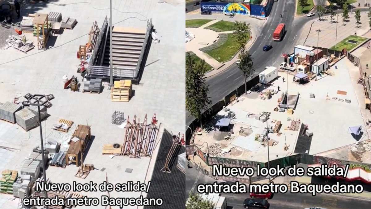 Revelan inéditas imágenes del acceso principal de la estación Baquedano del Metro: un detalle se llenó de críticas