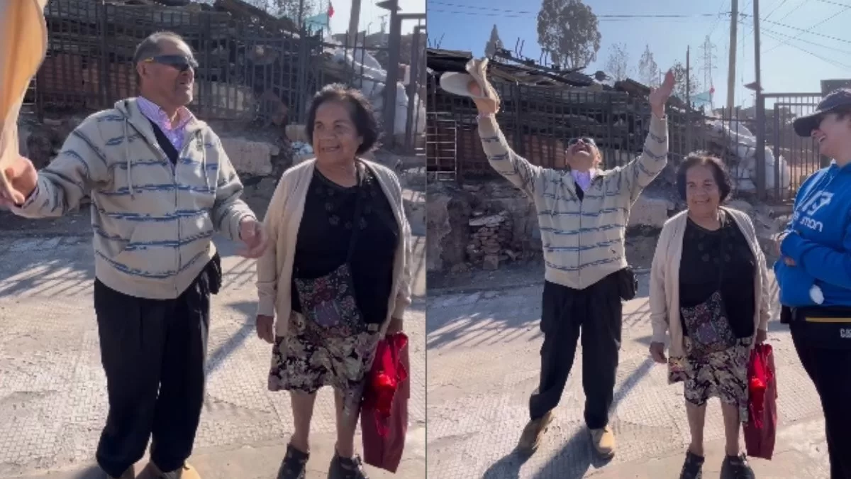Adultos mayores emocionaron con especial reacción tras recibir importante donación: Perdieron su casa en los incendios forestales