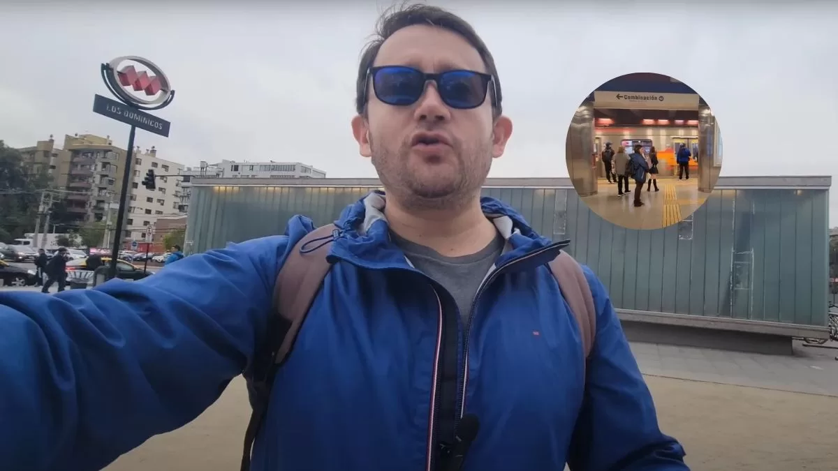 YouTuber ecuatoriano revela sin filtro lo bueno, lo malo y lo feo de Metro de Santiago: "Muy mala la experiencia en la Línea 4"