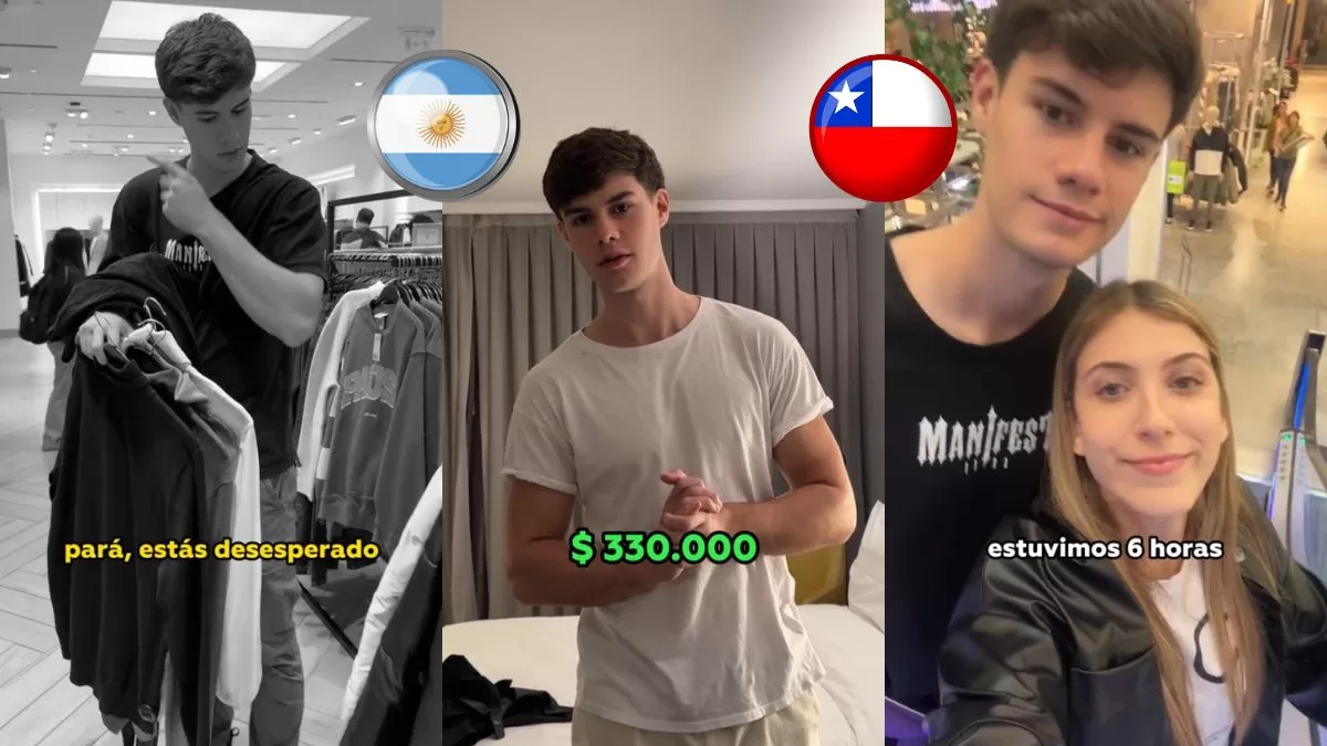 Pareja de turistas argentinos visitan popular mall de Chile para comprar ropa: no podrás creer su reacción al ver los precios