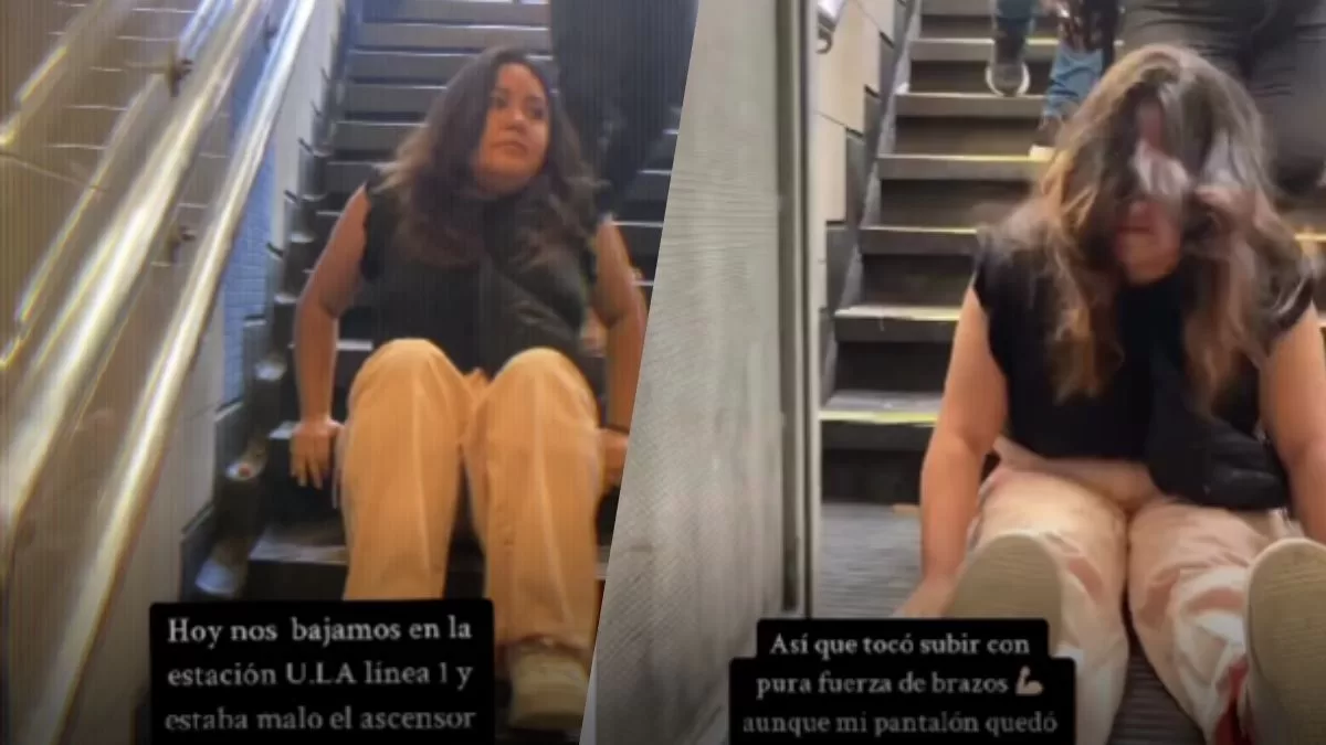 Indignante situación sufrió usuaria de Metro: tuvo que subir de forma poco convencional