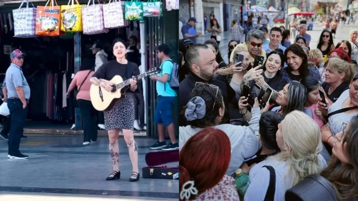 Mon Laferte sorprendió tras aparecer cantando en las calles de Antofagasta: así reaccionó el público