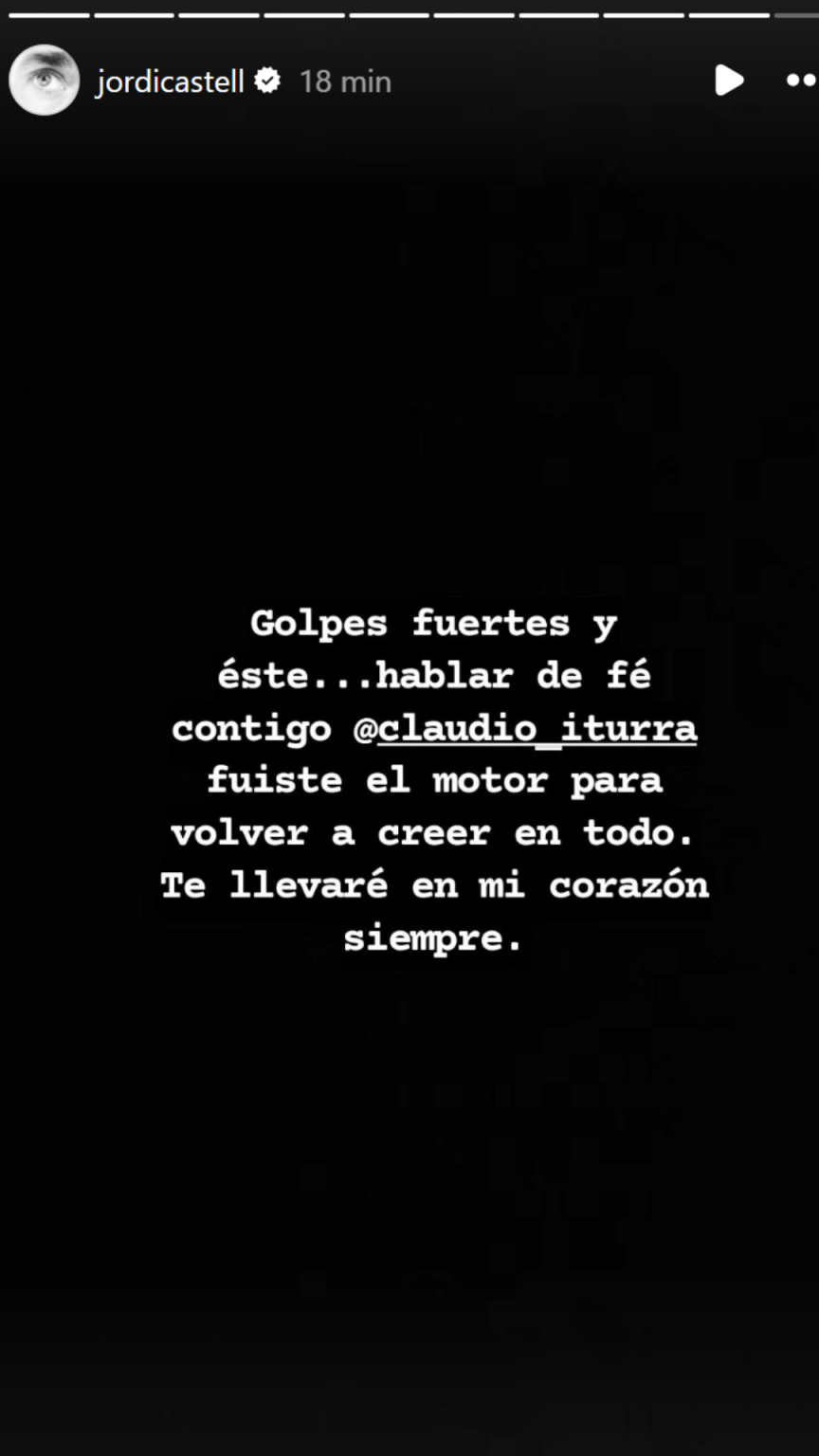 “Volví a creer en Dios gracias a ti" La vez que Jordi Castell confesó