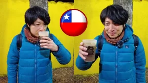 Japonés tiene inesperada reacción tras probar por primera vez la malta en el sur de Chile: "Estoy borracho"