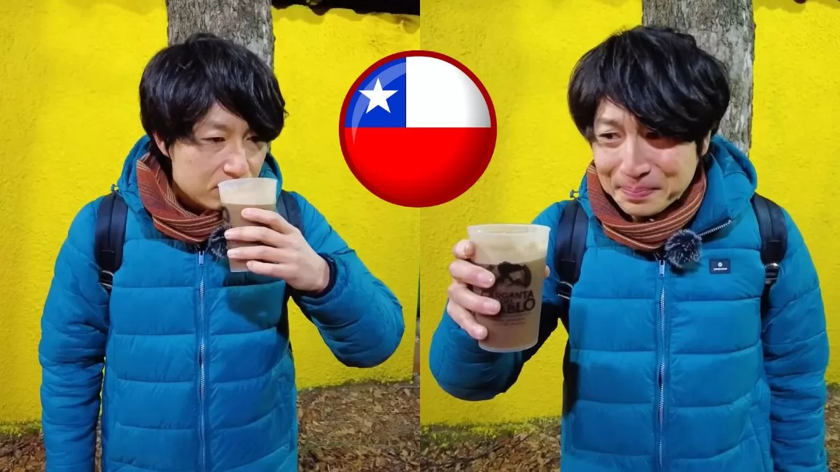 Japonés tiene inesperada reacción tras probar por primera vez la malta en el sur de Chile: "Estoy borracho"