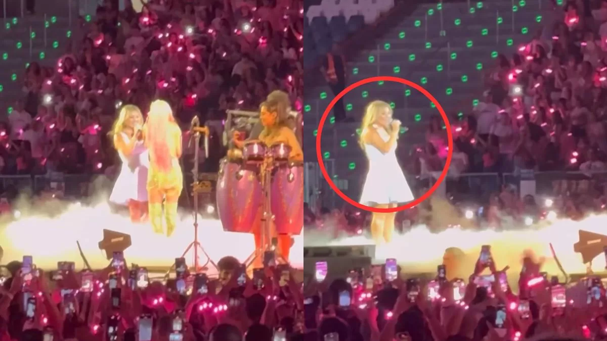VIDEO: Amaia Montero reaparece en concierto de Karol G, cantan "Rosas" y crean un momento único en la historia de España