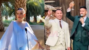 La especial participación de Ingrid Cruz en la romántica boda de Rodrigo Díaz y su esposo: "Espero haber dado el ancho"