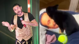 Felipe Avello reaccionó a insólito registro viral con su rostro: "Siendo mancillado por un perro..."