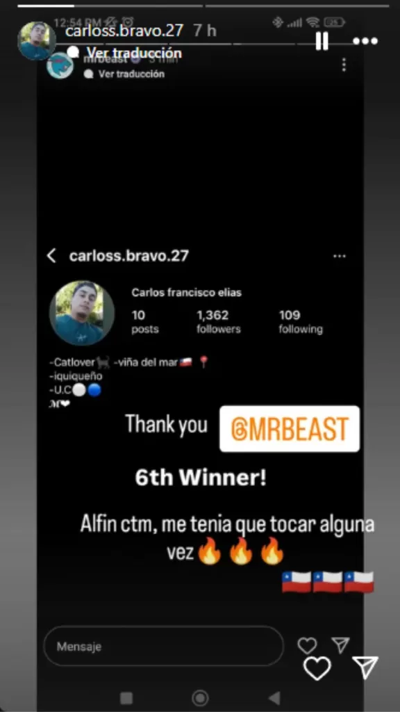 Mrbeast Ganador Chile 1
