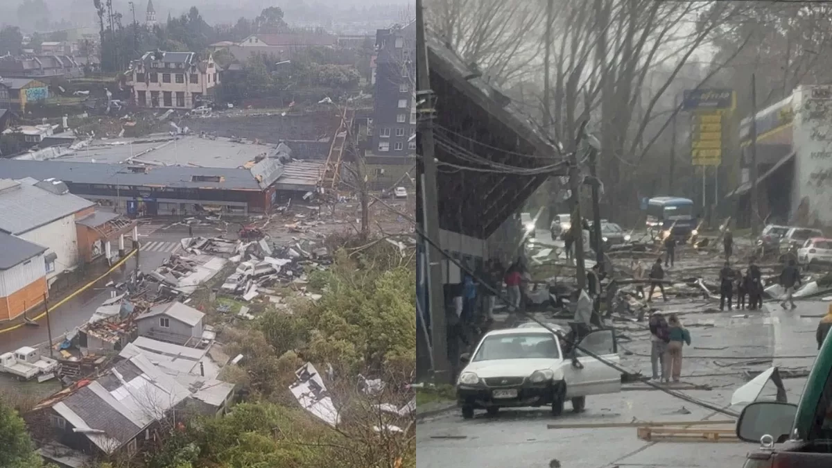 Fuerte tornado golpea Puerto Varas y deja severos daños: declaran alarma meteorológica